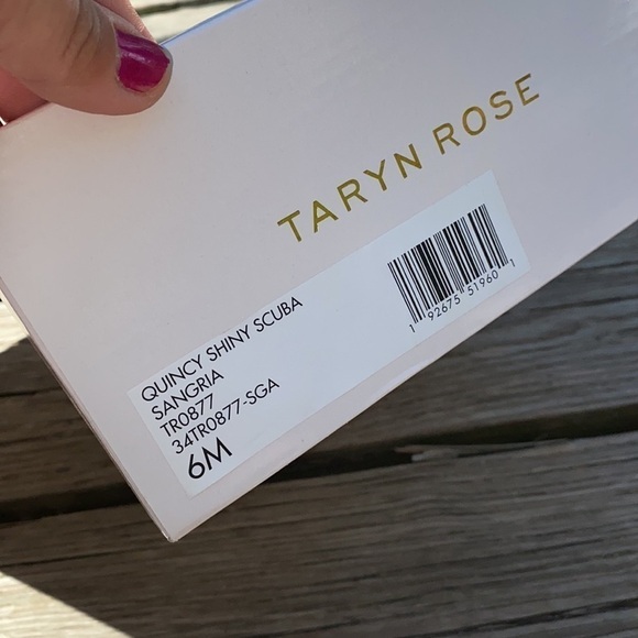 Taryn Rose espadrilles Quincy Shiny Scuba Sangria red NEW in box 6 - Picture 6 of 10